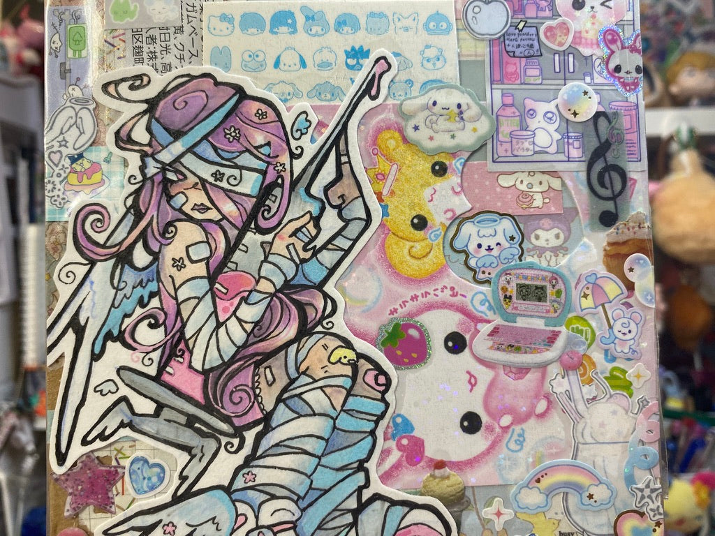 Nurse Angel hand decorated A5 sketchbook