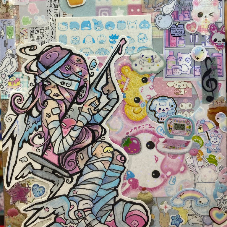 Nurse Angel hand decorated A5 sketchbook