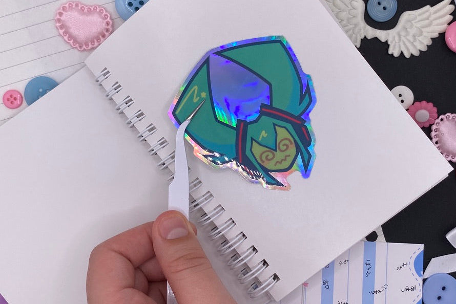 Alien girl mini sticker book sticker demo