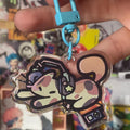 Headphones cat keychain