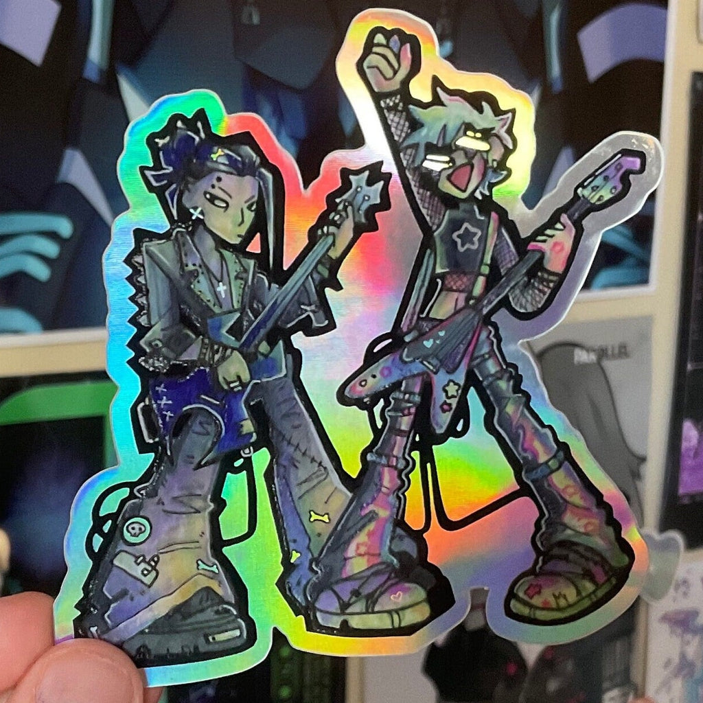 Rockstar duo holo sticker