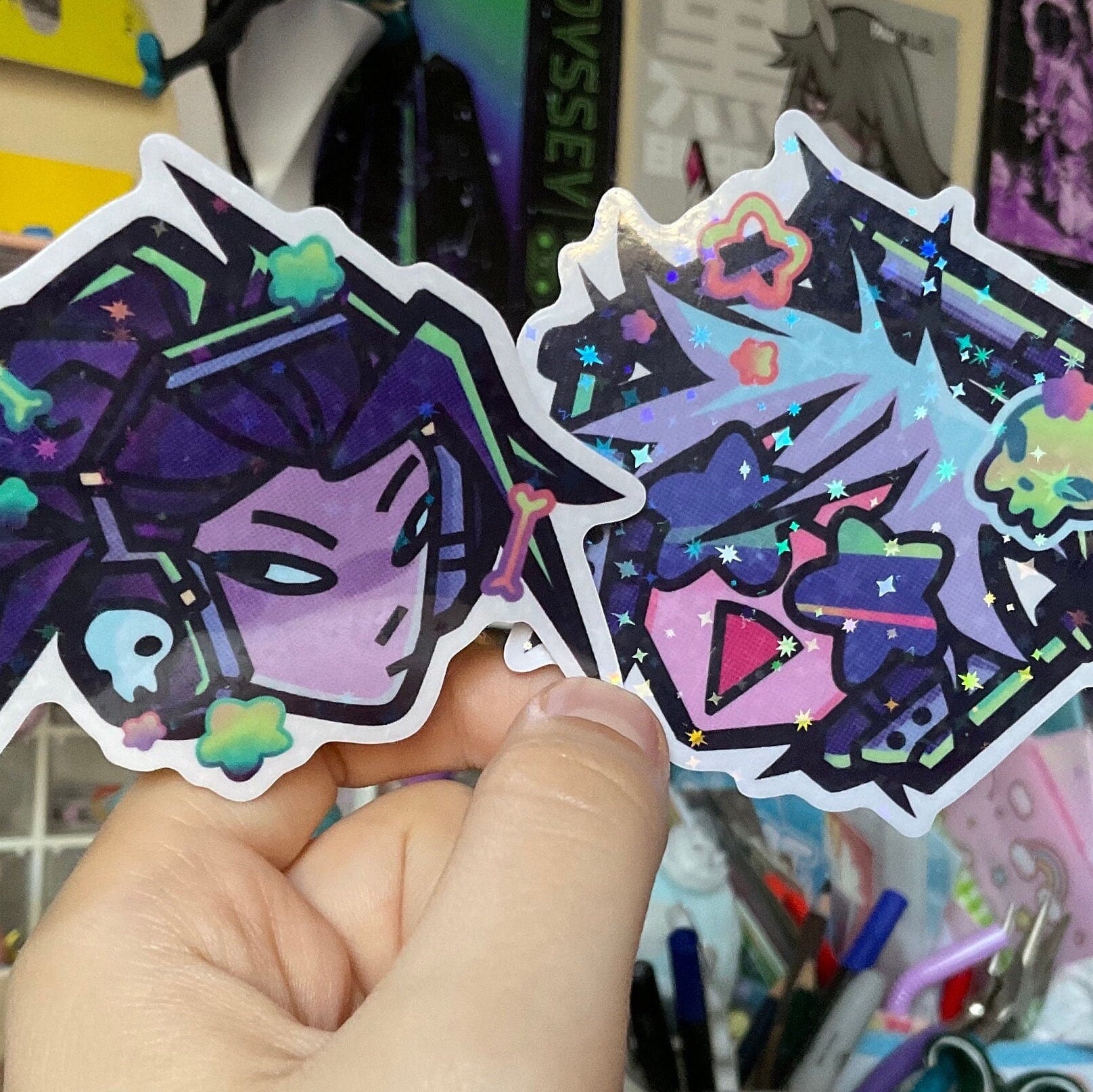 Rockstar headshot sticker set