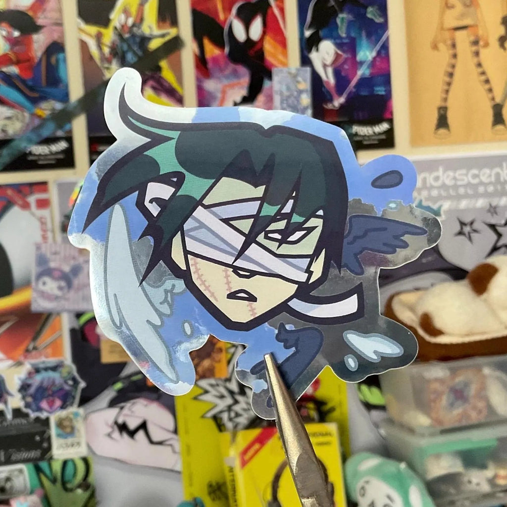 head bandage wing sticker