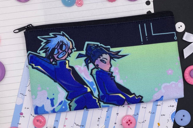 blue buddies zip pouch