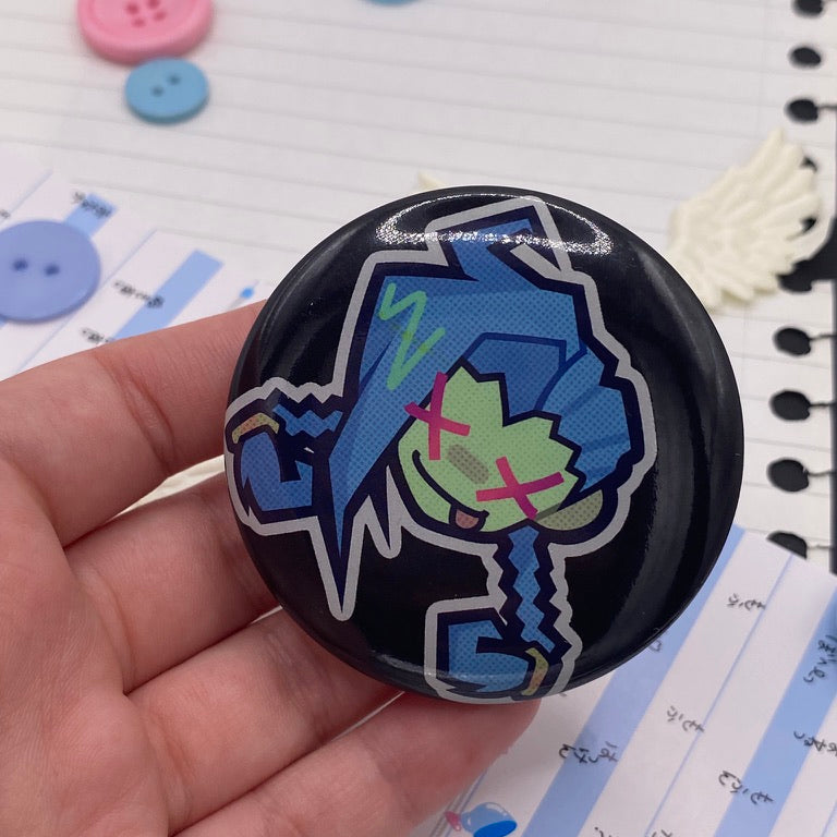 Blue Punk pin button badge