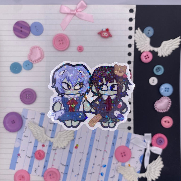 Cyber besties sticker holo