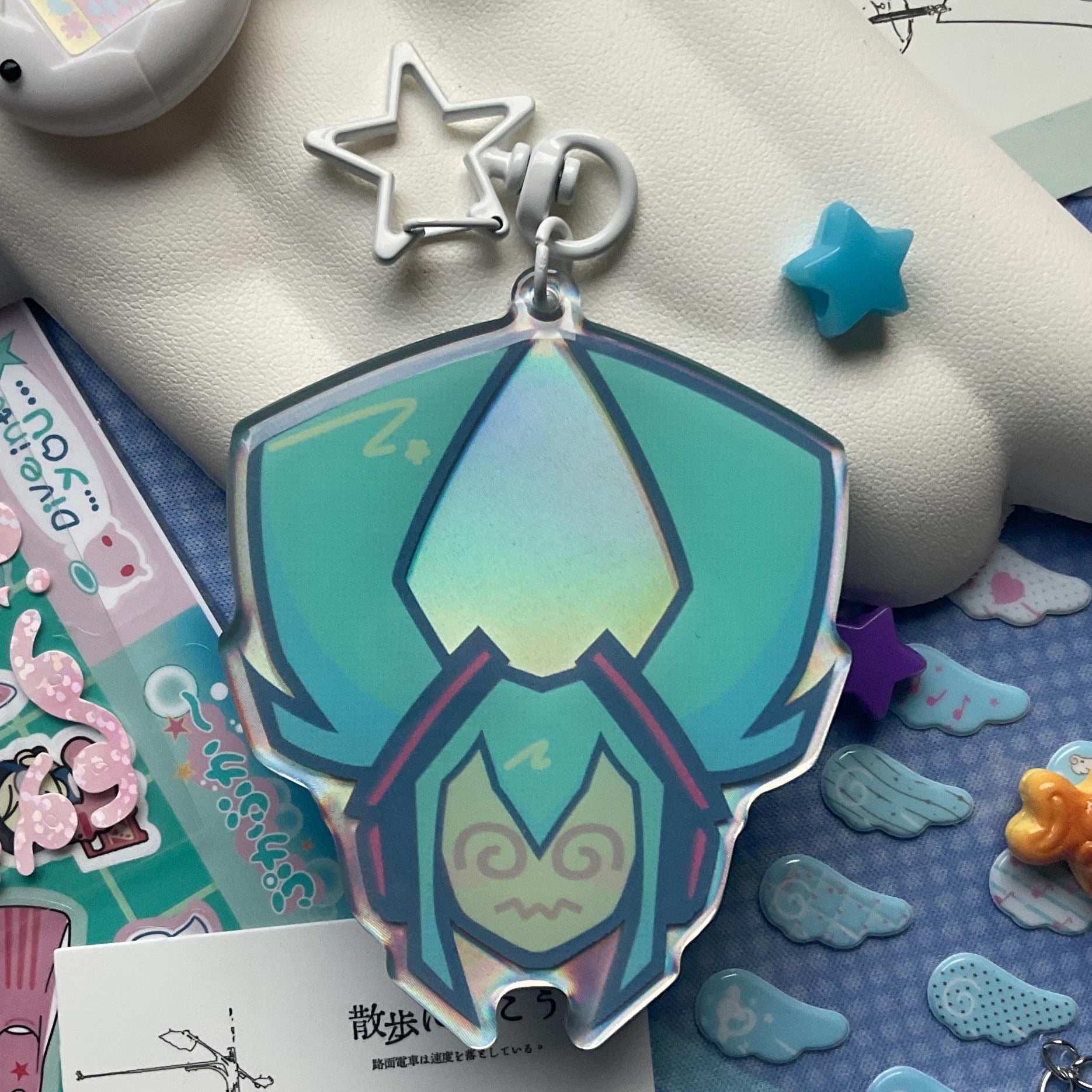 dizzy singer keychain