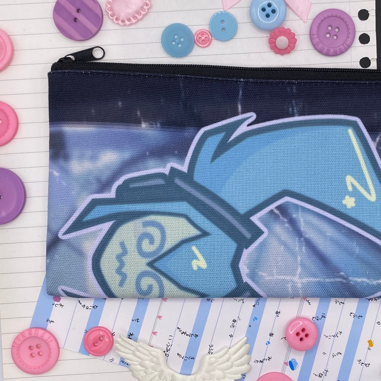 Dizzy singer blue pencil case zip pouch
