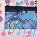 Dizzy singer blue pencil case zip pouch