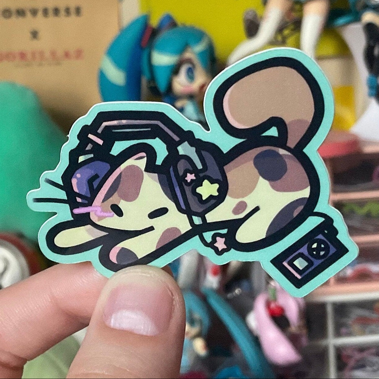 Headphone Cat sticker