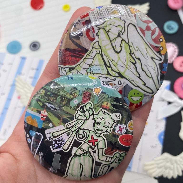 Lidia badge button pin set