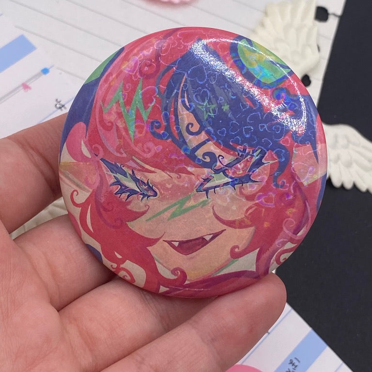 Mousy pin button badge
