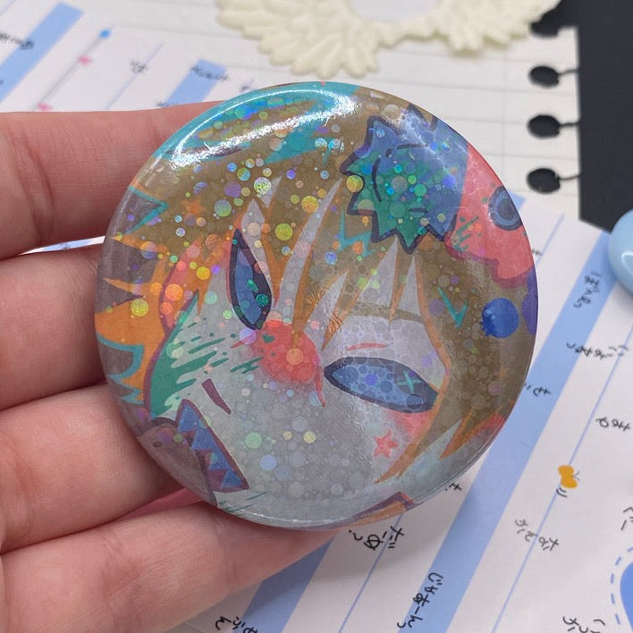 Toast muncher pin badge button