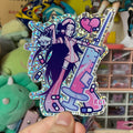 pink nurse holo sticker