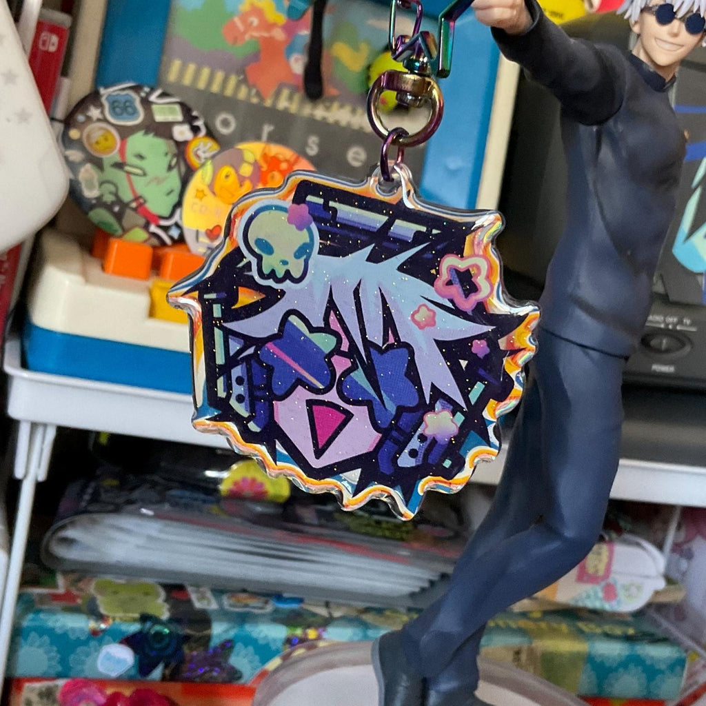 Star glasses rockstar keychain