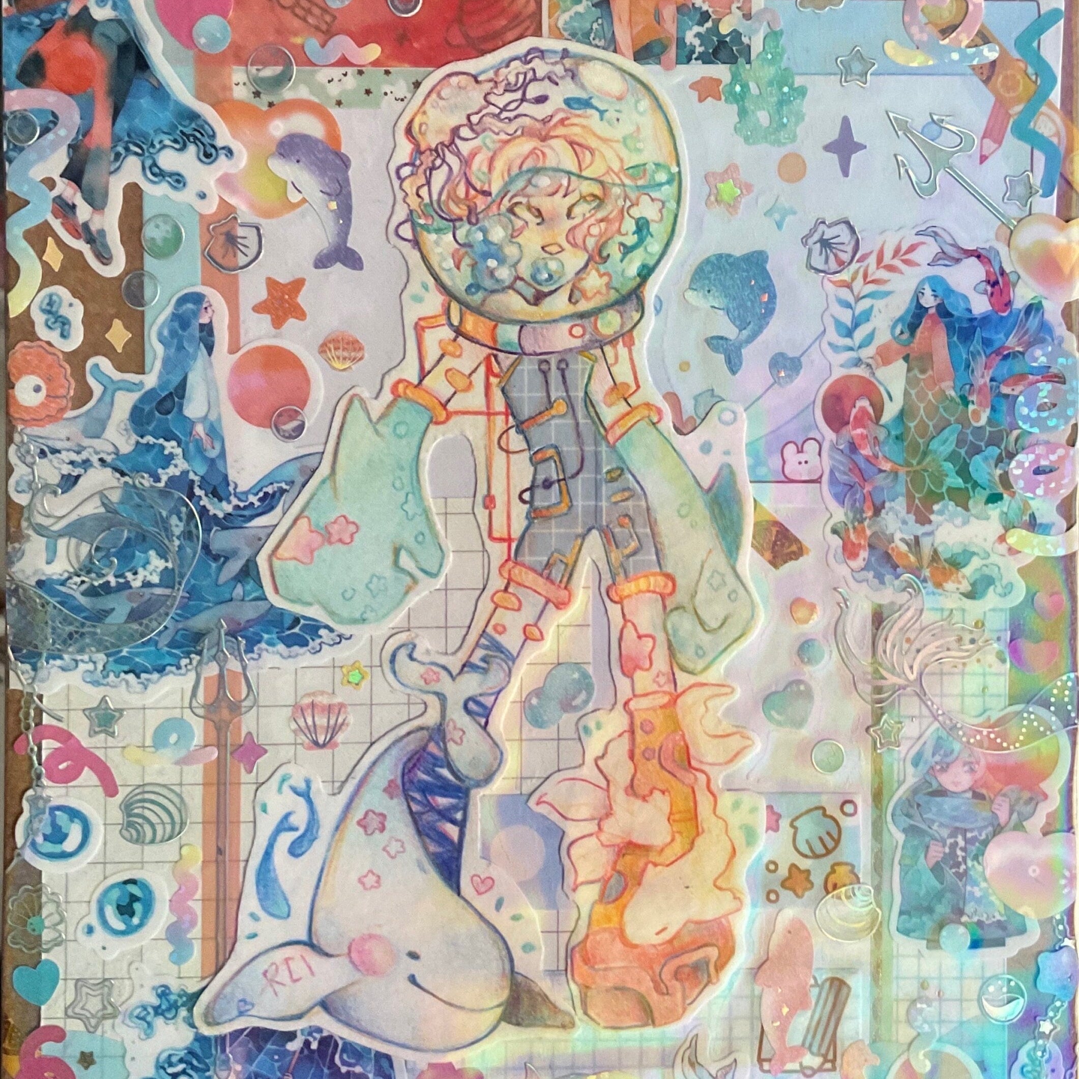 sea astronaut sticker