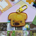 Toast dog keychain