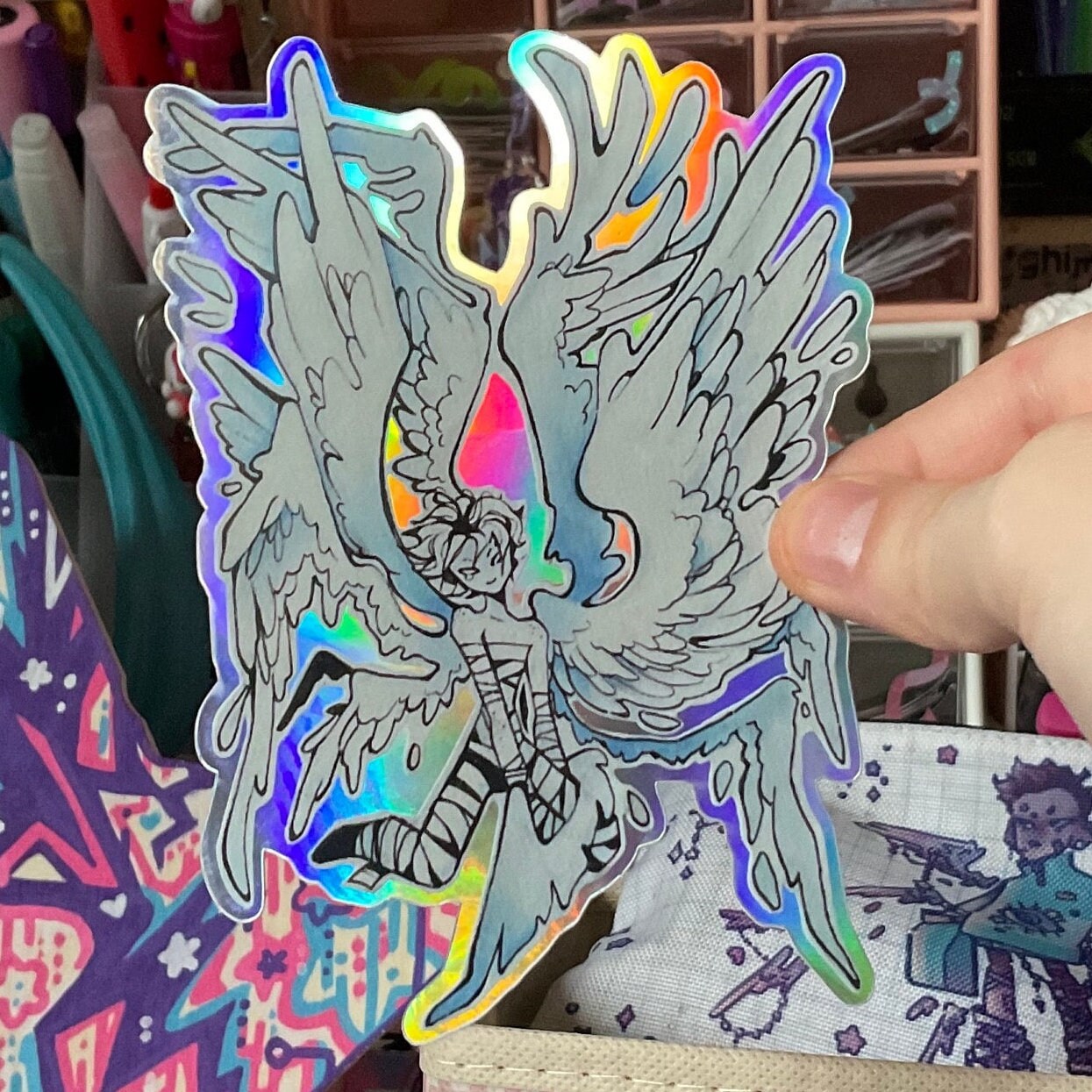 Winged Pilot holo sticker